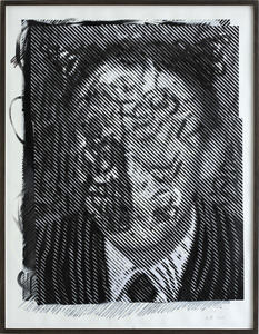 Anna Fasshauer Portrait Collage auf Papier 93 x 75,5 cm  2008